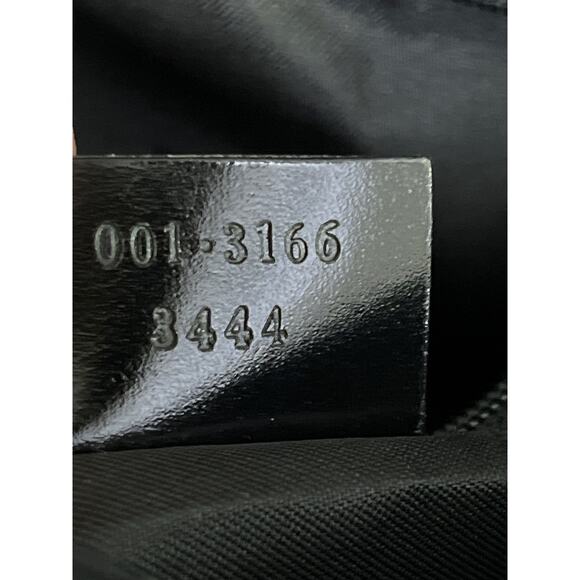 Gucci GG Jacquard Shoulder Bag Black Silver Hardware COA Leather Trim - Picture 6 of 16